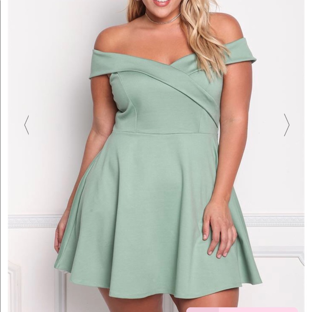 Sage color A line dress